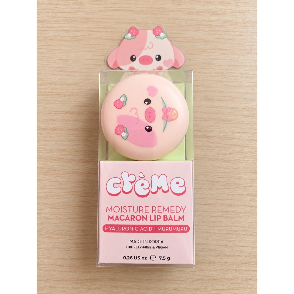 The Creme Shop Moisture Remedy Macaron Lip Balm Hyaluronic Acid Murumuru Pig